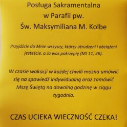 Parafia pw. Świętego Maksymiliana M. Kolbe w Wiartlu, Tel. 506 02 02 35